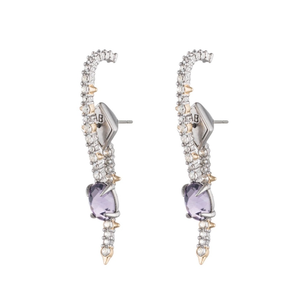 Crystal Lace Rose Cut Stone Earring